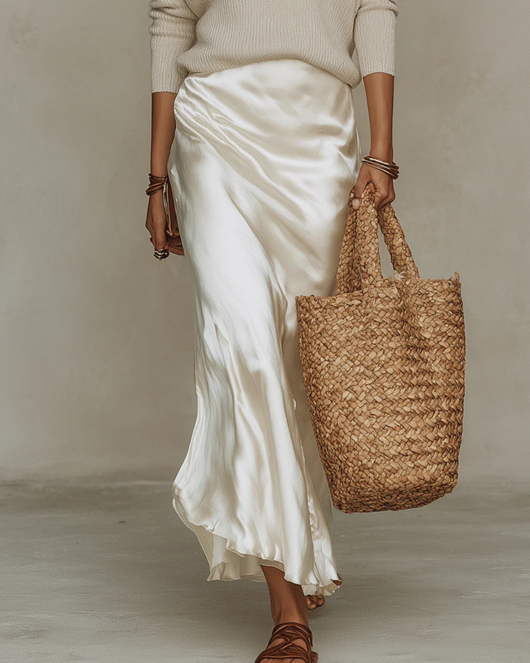 Robe Midi Satinée