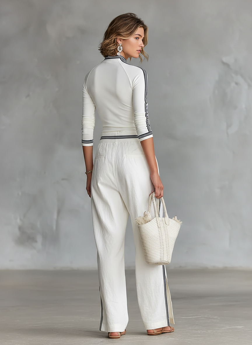 Ginevra – Ensemble Sport 2 Pièces Pantalon Large