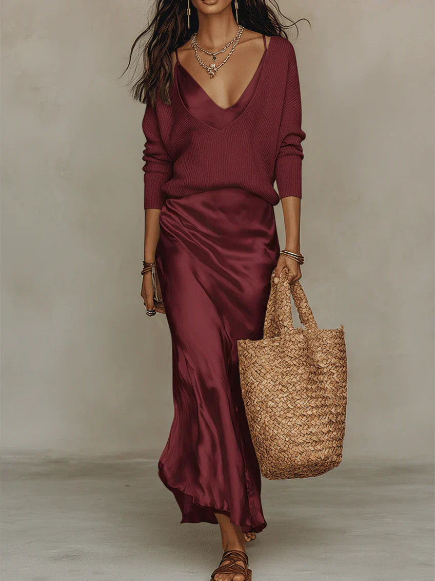 Robe Midi Satinée