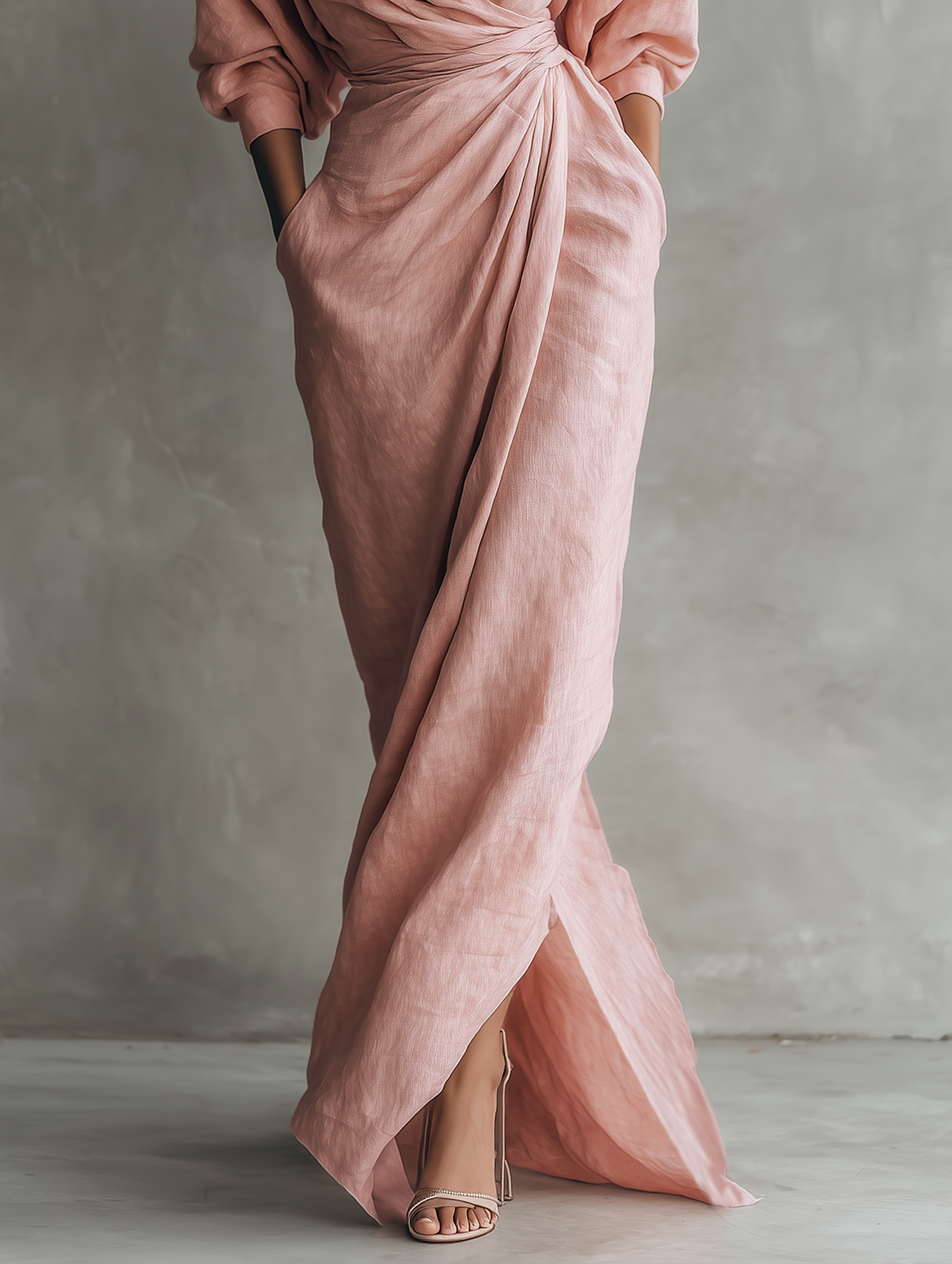 Eleonora – Robe Maxi Lin Rose Col V