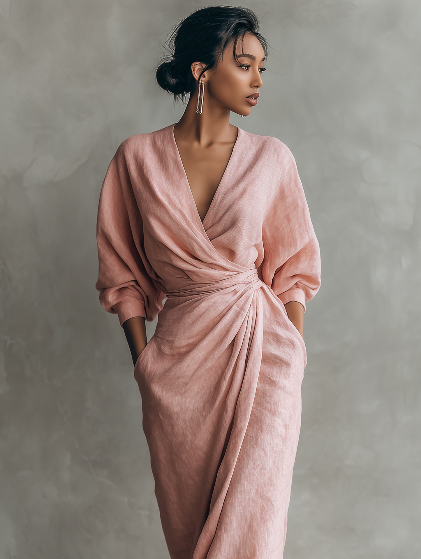 Eleonora – Robe Maxi Lin Rose Col V