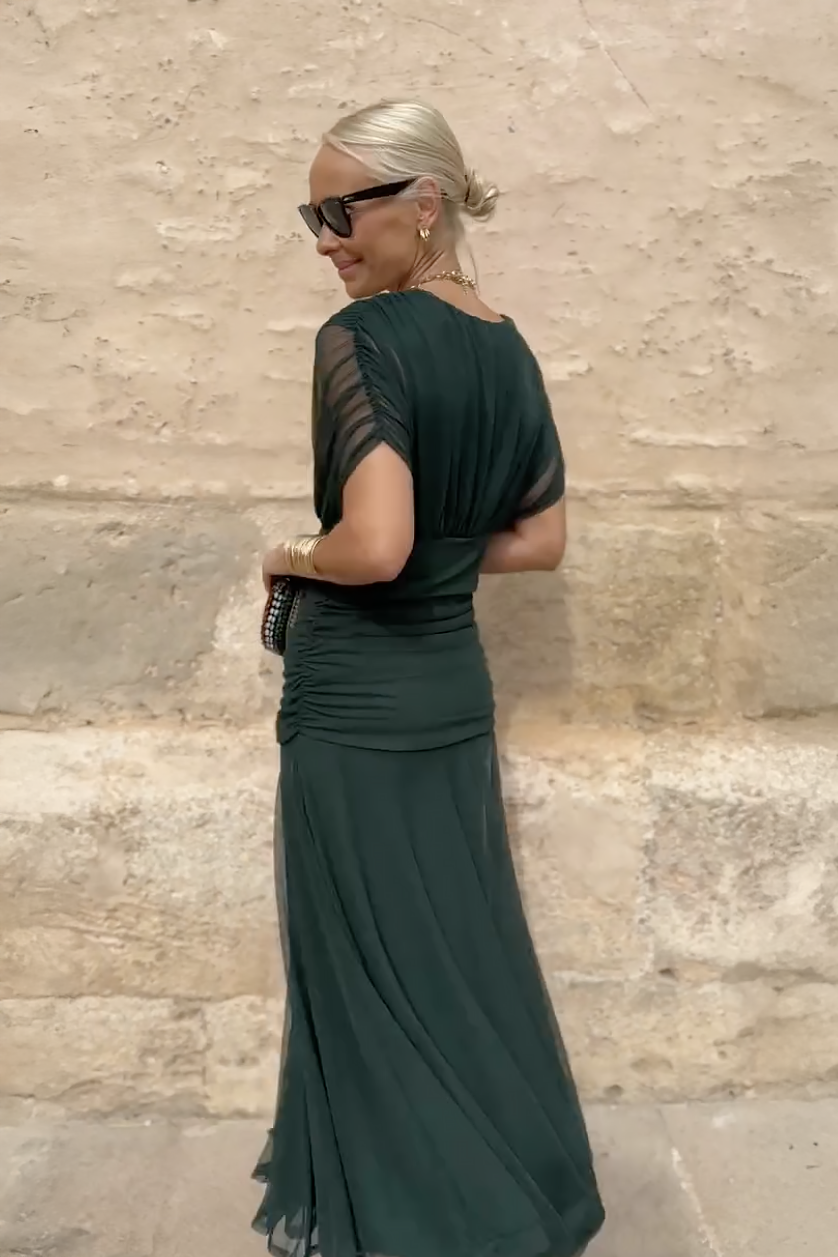 Luisa – Élégante robe longue de soirée à col en V