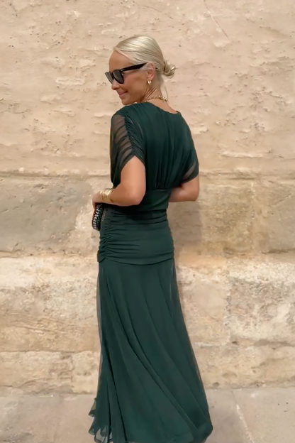 Luisa – Élégante robe longue de soirée à col en V