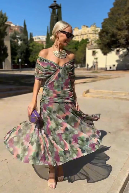 Luisa – Élégante robe longue de soirée à col en V