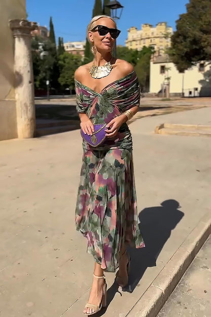 Luisa – Élégante robe longue de soirée à col en V
