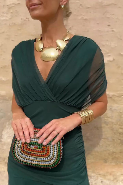 Luisa – Élégante robe longue de soirée à col en V