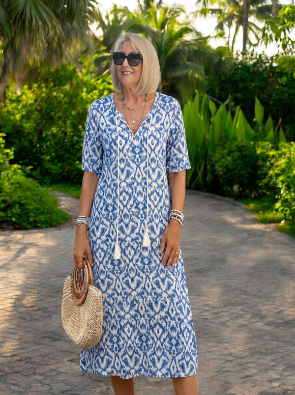 Luna | Robe midi style bohème décontractée