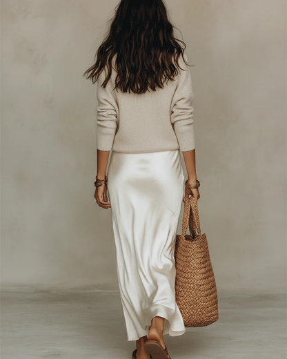 Robe Midi Satinée