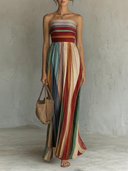 Emma – Robe Longue Panneaux Sans Manches