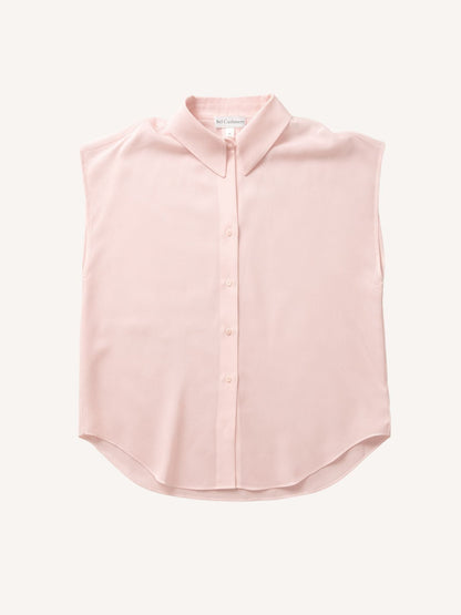 Blusa Flavia de seda rosa