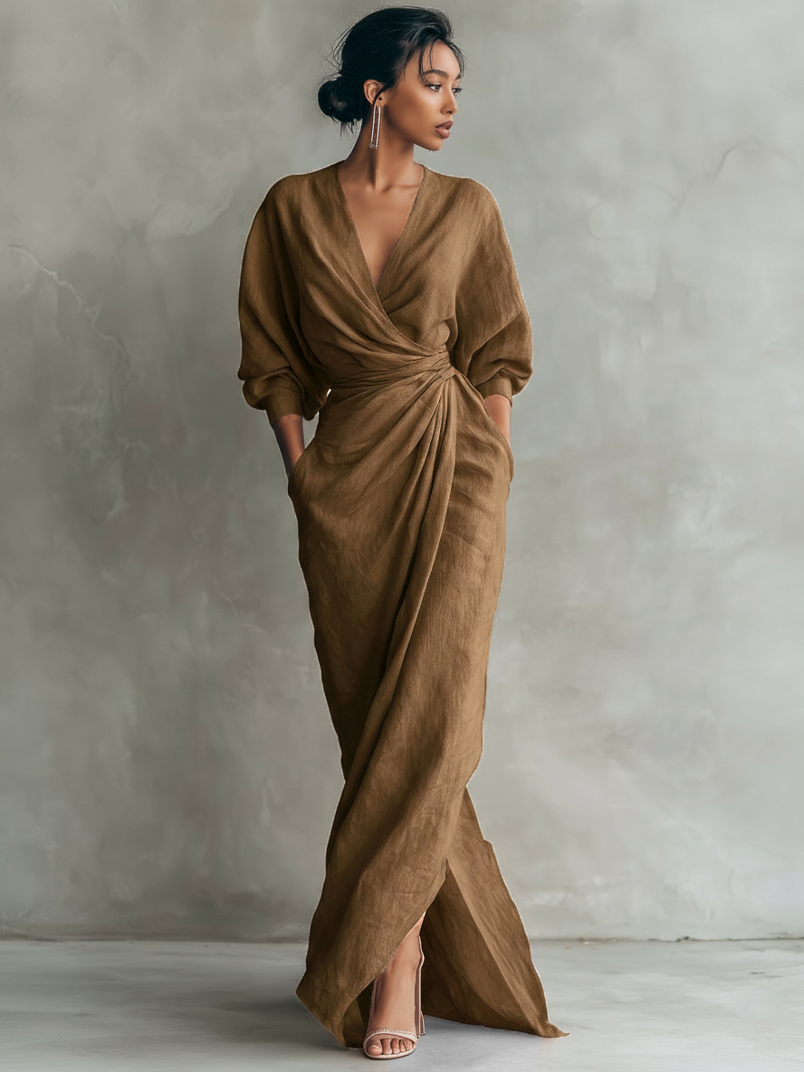 Eleonora – Robe Maxi Lin Rose Col V
