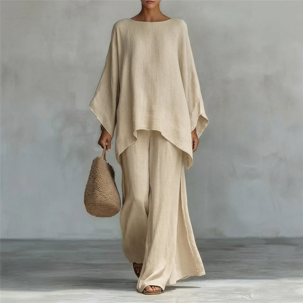 Cristina™ | Completo di Due Pezzi con maniche lunghe e pantaloni larghi
