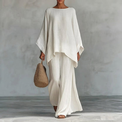 Cristina™ | Completo di Due Pezzi con maniche lunghe e pantaloni larghi