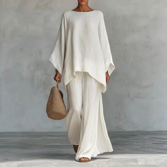 Cristina™ | Completo di Due Pezzi con maniche lunghe e pantaloni larghi