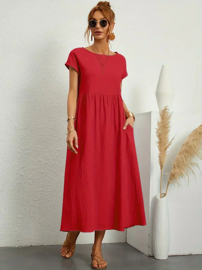 Gabriela | Robe Mi-Longue Fluide d'Élégance Intemporelle™