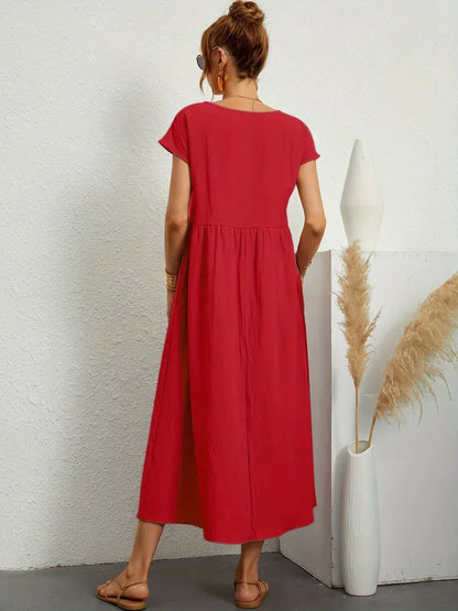 Gabriela | Robe Mi-Longue Fluide d'Élégance Intemporelle™