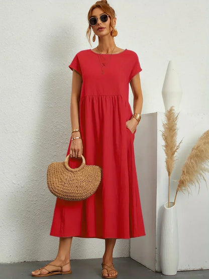 Gabriela | Robe Mi-Longue Fluide d'Élégance Intemporelle™