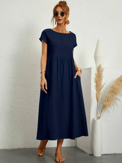 Gabriela | Robe Mi-Longue Fluide d'Élégance Intemporelle™