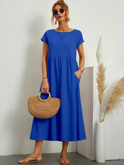 Gabriela | Robe Mi-Longue Fluide d'Élégance Intemporelle™