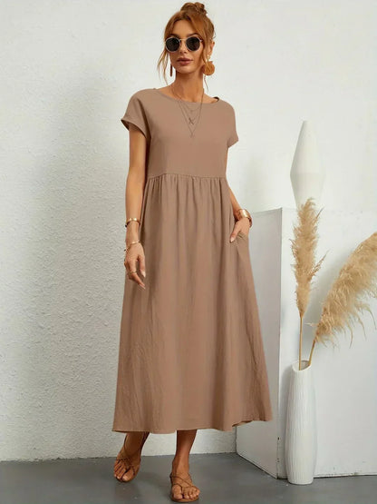 Gabriela | Robe Mi-Longue Fluide d'Élégance Intemporelle™