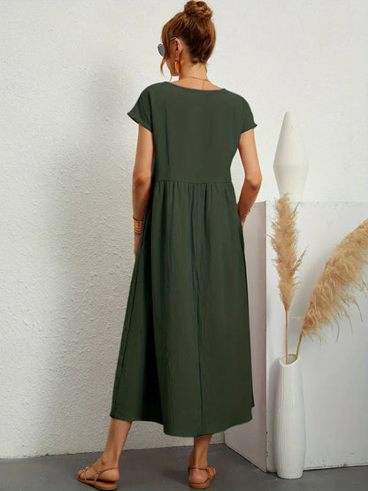 Gabriela | Robe Mi-Longue Fluide d'Élégance Intemporelle™