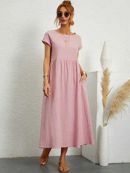 Gabriela | Robe Mi-Longue Fluide d'Élégance Intemporelle™