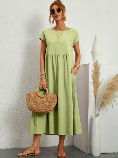 Gabriela | Robe Mi-Longue Fluide d'Élégance Intemporelle™
