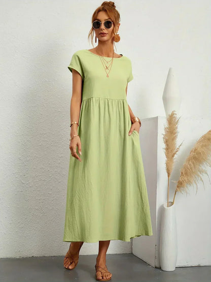 Gabriela | Robe Mi-Longue Fluide d'Élégance Intemporelle™