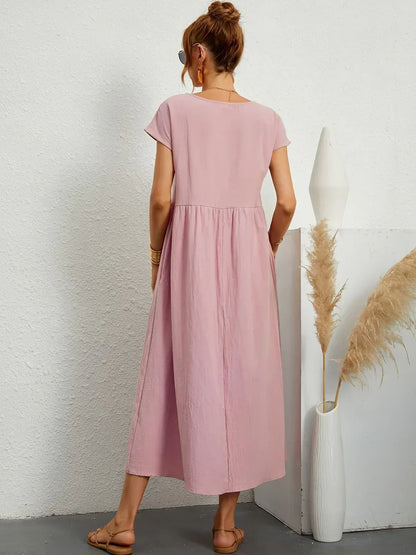 Gabriela | Robe Mi-Longue Fluide d'Élégance Intemporelle™