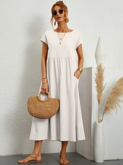 Gabriela | Robe Mi-Longue Fluide d'Élégance Intemporelle™