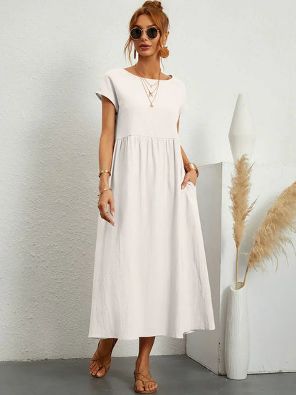 Gabriela | Robe Mi-Longue Fluide d'Élégance Intemporelle™