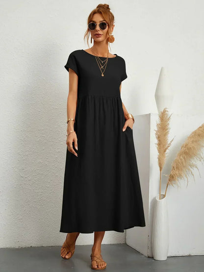 Gabriela | Robe Mi-Longue Fluide d'Élégance Intemporelle™