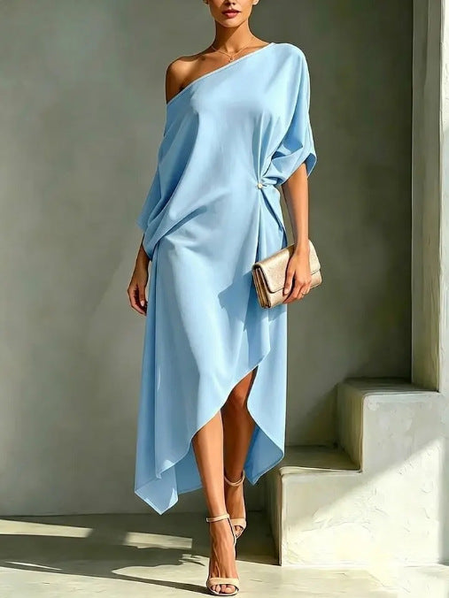Robe élégante asymétrique