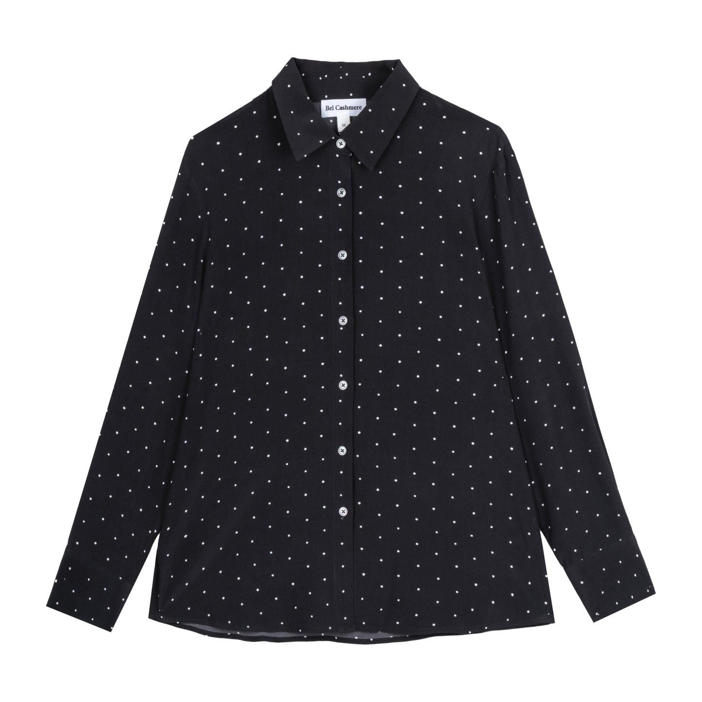 Blusa Bianca de seda de lunares
