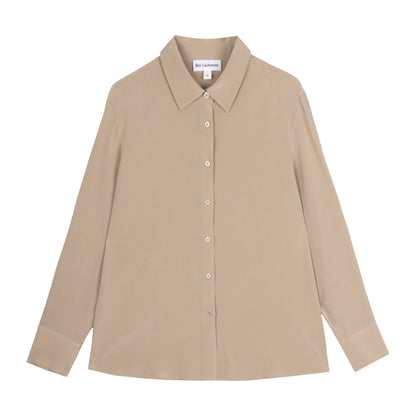 Blusa Bianca de seda light taupe
