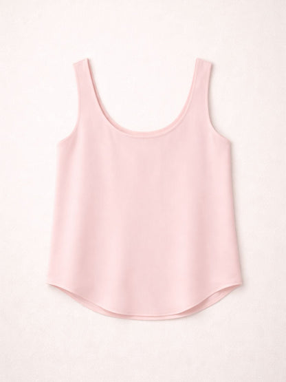 Top Emily de seda rosa