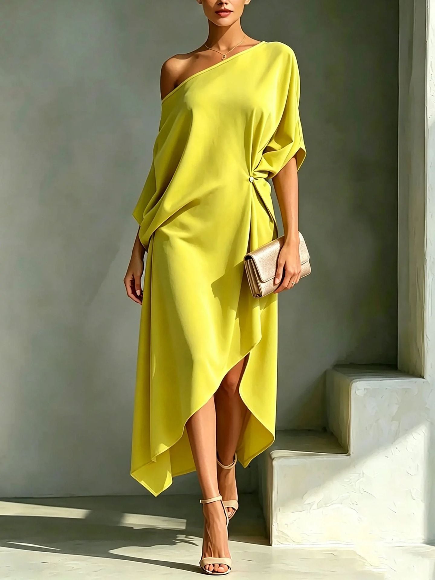 Robe élégante asymétrique