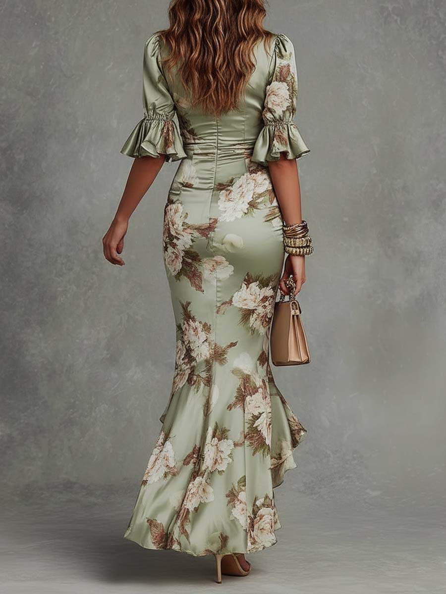 Anastasia | Robe Florale Satinée™