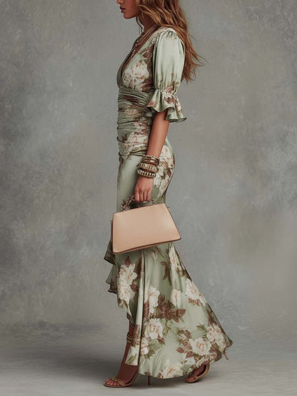 Anastasia | Robe Florale Satinée™