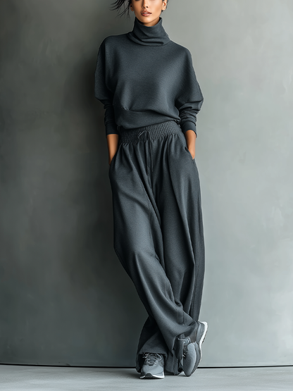 Carlotta – Ensemble Maille Pantalon Large