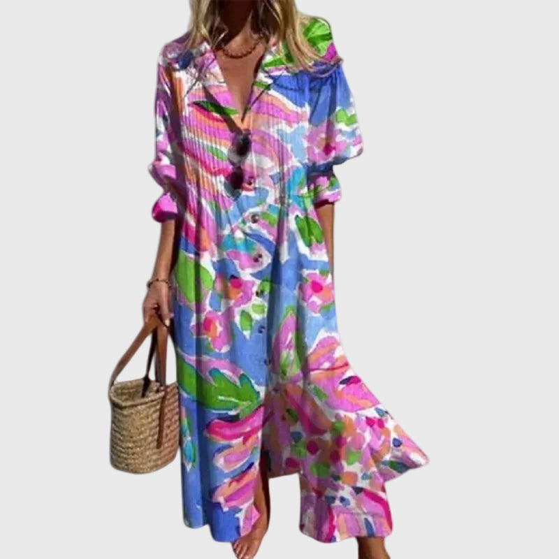 Zariah – Élégante robe longue style bohème