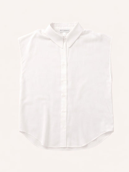 Blusa Flavia de seda blanca