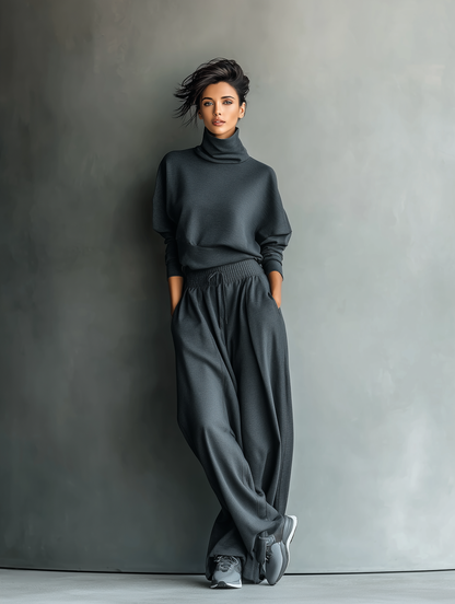 Carlotta – Ensemble Maille Pantalon Large